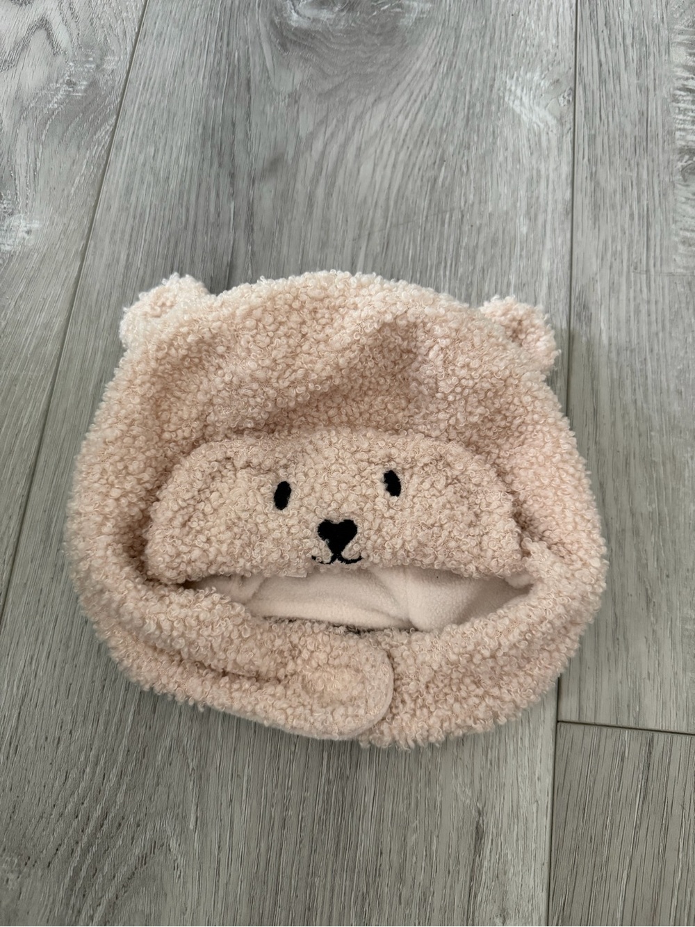 Joe Fresh Plush Bear Hat - Light Cream